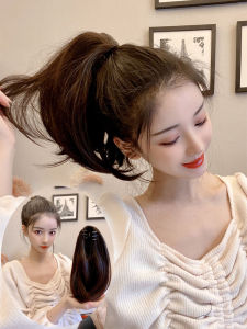 Ultra-Short Tail Wig Womens Clip Straight Hair Short Style Realistic Fake Tail Natural Braids Simulation Wig Hair Extension
