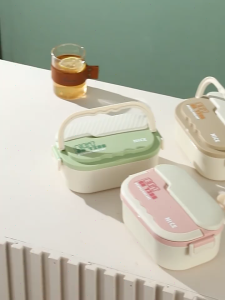 304 Stainless Steel Lunch Box Set With Tableware 1000ML Leak-Proof Bento Box Microwave Safe BPA-Free Heat-Retaining For Adult Children School Company Canteen Picnic