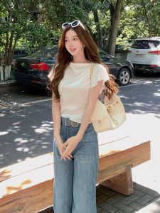 ZHILU | Elegant Ribbon Butterfly-Sleeve Summer T-Shirt