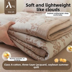 MINGSHA | Retro Floral Pure Cotton Three Layer Muslin Summer Quilt