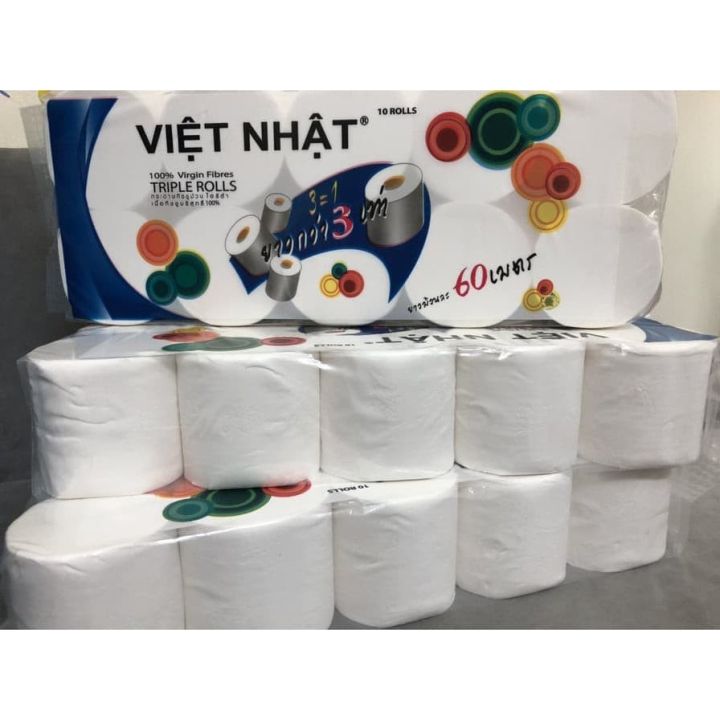 Giấy vệ sinh việt Nhật bịch 10 cuộn không lõi | Lazada.vn