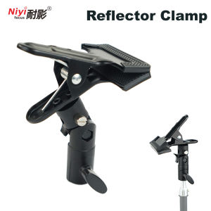 Reflector Holder Clamp 1/4 3/8 Screw Swivel Adapter Light Stand Reflector Clip Photography Studio Multiple Angle Adjustment Phon