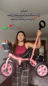 Beige Kids Bikes kids 3 Wheels  Bikes Kids stroller  Baby Walker Bicycle Upgraded Foam Wheel Childrens Ride On