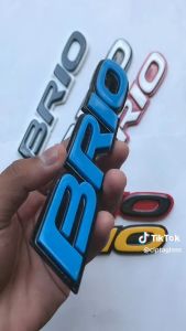 EMBLEM MOBIL BRIO & VARIASI MOBIL HONDA DENGAN HURUF TIMBUL 3D BAHAN FIBERGLASS