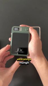 Yisen Magnet Powerbank 6600mah Pengisi Daya Nirkabel Mini Langsing Baterai Cadangan Bantu Eksternal