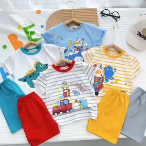 [0-7 tuổi] Bộ Ngắn Tay MINKY MOM Vải Cotton Lụa Cho Bé Trai Bé Gái  0-7 Tuổi Mặc Đi Chơi ĐI HỌc - TN-IN178