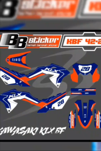 Stiker Motor KLX BF 150 Terbaru – Desain Eksklusif & Sporty KBF 42 Racing