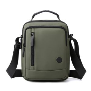 New Mens Canvas Crossbody Mini Backpack Casual Sports Satchel Travel Shoulder Bag Korean Style Single Strap Zipper Closure