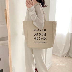 ANDCICI | British Style Bookstore Canvas Tote Bag