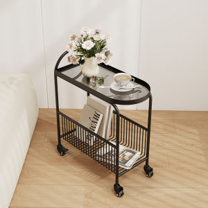 Living Room Sofa Side Table Creative High-Grade Storage Small Table Movable Small Apartment Light Luxury Glass Small Coffee Table