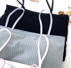 [A07] Áo Lót Quây Áo Ngực Áo Bra Áo Ống 2 Dây Cotton Gân Tăm Có Mút Ngực Tháo Rời Freesize Từ 35-55kg