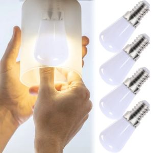 2 Chiếc Bóng Đèn Thay Thế Tủ Mini E12/E14 Bóng Đèn LED Tủ Lạnh Gia Đình Bóng Đèn Xoắn Ốc Gia Dụng Đèn Tiết Kiệm Năng Lượng Trắng Ánh Sáng Ấm Áp Siêu Sáng