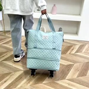 Detachable Universal Wheel Foldable Travel Bag: Large Capacity & Waterproof