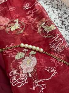 [ VẢI NAKI ] Voan Tơ Thêu Hoa Sen sang xịn lên đầm váy áo dàivv...khổ 1.5m( xem mô tả để biết rõ thêm sản phẩm)