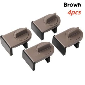 4 Pcs Window Safety Lock Aluminum Alloy Sliding Lock Sliding Door Anti-theft Lock Adjustable Buckle Window Stopper Lock for Home