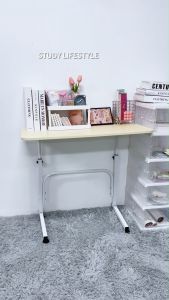 Laptop Desk Mobile Side Table Cart Adjustable Bedside Table With Wheels