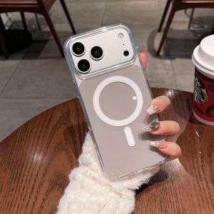 FENGNABAO | Magnetic Soft Silicone Edge Phone Case Not Covering Camera 适用于多款苹果iPhone