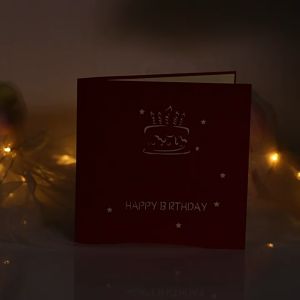 Kartu Ucapan Greetings Birthday Cards 3D Dengan Music & Lampu