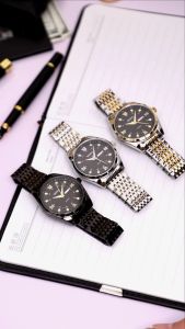 Jam Tangan Pria Original Kalender Luminous Luxury Tali Stainless Steel Jam Tangan Cowok