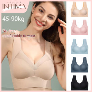 INTIMA Comfort Wireless Full-Coverage Bra for Women Shaper Bras Everyday Bras Seamless Push Up Underwear One Piece Fixed Cup Plus Size Bralette
