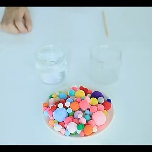 #21 ปอมปอม แบบคละสี และเลือกสีได้ แพ็ค 100 ชิ้น size1-2cm.