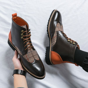 NUDANLAI | Mens Boots High-top Work Shoes