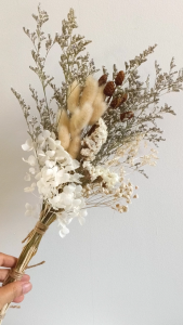 ช่อดอกไม้แห้ง ช่อไฮเดรนเยีย 40 ซม. แจกันดอกไม้ ดอกไม้แห้ง DIY ตกแต่ง พร้อพถ่ายรูป Flower Bunch