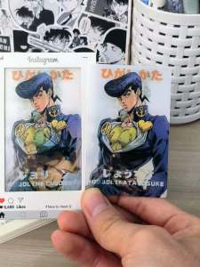 JoJo Adventure Raster Card Jotaro Kujo Birthday Gift for Friends Niche Anime Themed Greeting Card Basic Packaging