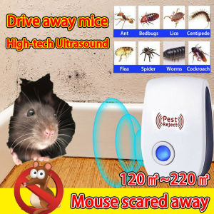 【Harmless to Pets】 Effective Mosquito Killer New Ultrasonic Insect Repellent Rat Cockroach Ants Ultrasonic rat repellent Electronic Ultrasonic Anti pest electronic ultrasonic pest control
