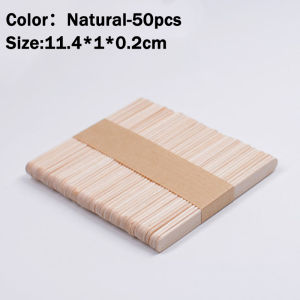50 pcs School popsicle sticks Wooden Popsicle Stick Ice Cream Sticks Arts & Crafts