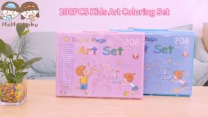 HAHA BABY 208 PCS Kids Super Mega Art Coloring Set: A Gift for Boys & Girls