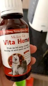 VITA HEMO hỗ trợ tạo máu kích thích thèm ăn giúp hồi phục nhanh sau bệnh cho chó mèo lọ 100ml