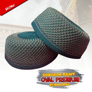 Peci Songkok Wadzifah Oval Super premium Size Anak dan Dewasa / Kopiah Rajut Spon Berkualitas