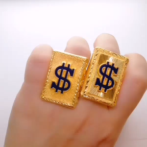 Yon Hing Cincin Biscuit Dollar Kosong Saiz 18.5 24  Emas 916