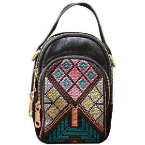 YIMOYICAI | Embroidered Mini Vertical Handbag
