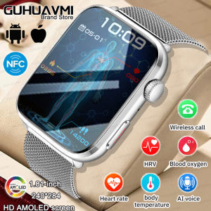 Fashion NEW Men Ms. Health Smart Watche HD AMOLED HRV Blood Pressure Blood Oxygen Bluetooth Call NFC Smart Watch For IOS Android
