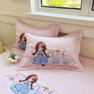 Áo Gối Cotton Nguyên Chất Cho Trẻ Em Và Người Lớn 2 Chiếc Một Bộ 48*74 Áo Gối Cotton Hoạt Hình Dùng Được Cho Mọi Mùa