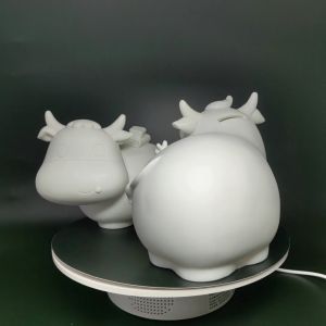 15 - 26cm Piggy Banks in Dinosaur Unicorn Chicken Tiger Cow Bird Fish Pig Fox Elephant Dog Shapes. Souvenir Festival PresentsDIY Graffiti Home Decor AccessoriesBirthday gifts and Desk Decoration [White Piggy Bank + 12 - color Paint Kit]