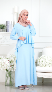 Dress Liya Abaya Wanita - Ironless Cey Plain Modest Wear With Elegant Tassel Design - New Arrival Muslimah Fashion