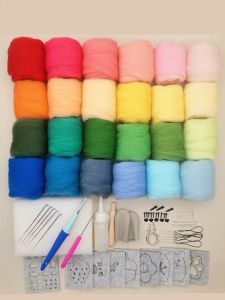 Wool Felt Poke Novice Tools Suit Handmade DIY Material Package Zazale Australia 70S Wool Top