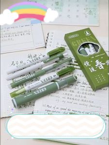 5Pcs Gel Pen Color Accounting Pen Set Press Sign Pen Highlighter Pen Smooth Press Neutral Pen
