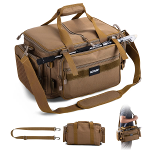 Goture Waterproof 600D Fishing Tackle Bag Thickened Large Capacity Camping Shoulder Bags Fishing Gear Storage Bag Gifts for Men