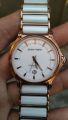 jam tangan jacque martin cewek ceramic stell second bekas original. 
