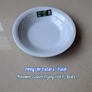 Piring Pisin Ulir Datar 6" Melamine - Golden Flying Fish P-0601