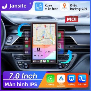 Máy Nghe Nhạc Đa Phương Tiện Ô Tô Di Động 7 Inch Mới Nhất Năm 2025 Với Carplay Không Dây Android Auto Dẫn Đường GPS Bluetooth Màn Hình IPS AI