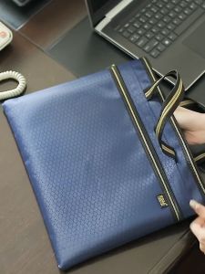 File Bag Hand-held Document Bag Large Capacity Zipper Laptop Bag Waterproof Briefcase 38x30x8CM File Bag With Zip Documents Storage Box Office Bag Zip Lock Bag Holder - Lazada