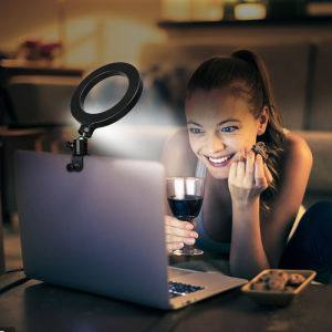 LED Ring Lights Round Lamp Selfie Live Streaming USB Desktop Clip for Macbook PC Laptop Computer Tiktok Stream