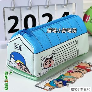Crayon Xiaoxin Pencil Case Bus Modeling Creative Cartoon Versatile Buggy Bag Student Multi-Functional Niche Style Stationery Pen