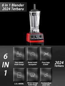 Blender penghancur dinding sel 2.5L + 800ML Mesin smoothie/puree berkualitas tinggi Multifungsi