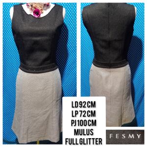 DRESS GLITTER GREY(FESMY) 413